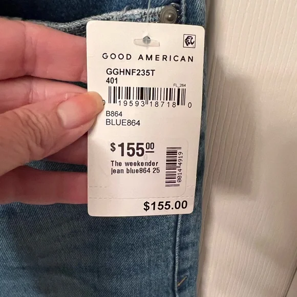 NWT Good American jeans, straight leg, size 25 - Picture 3 of 8